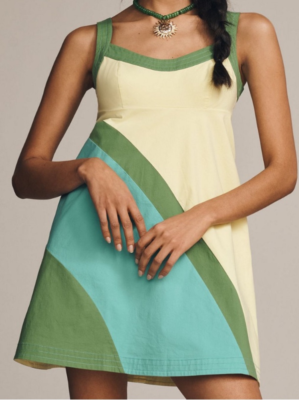 Maeve by Anthropologie Sleeveless Scoop-Neck Mini Babydoll Dress
